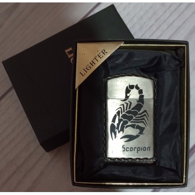 Зажигалка в подарочной коробке Scorpion Lighter (турбо пламя 