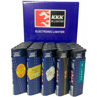 Зажигалки газовые KKK Lighter Джинс (турбо пламя 