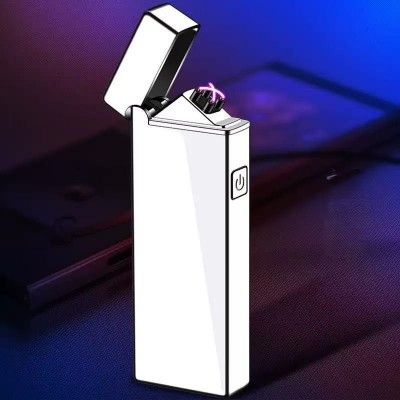 Электрическая зажигалка с двойной дугой ⚡⚡HL-644 Silver