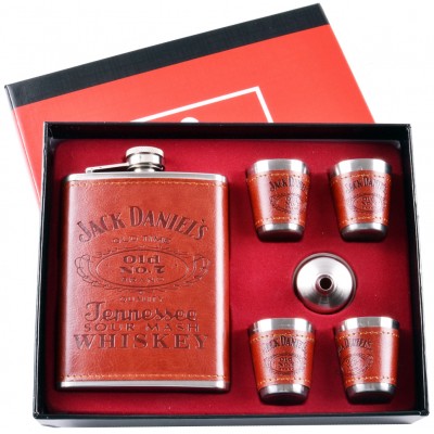 Подарочный набор 6в1 фляга, рюмки, лейка Jack Daniels TZ-2