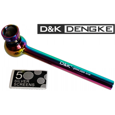 Стеклянный вапорайзер D&K Трубка для курения ☘️ (11см) сетки DK-8319-FC