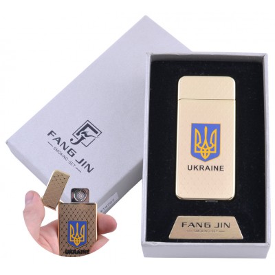 USB зажигалка в подарочной упаковке Герб Украины №4797