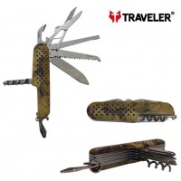 Нож универсальный Traveler (10в1) Мультитул 9,1см (144шт/ящ) K5011G40F-BOX