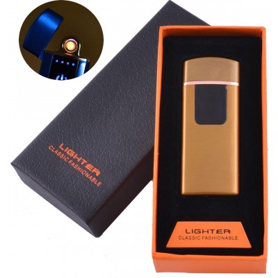 USB зажигалка в подарочной коробке LIGHTER (Спираль накаливания) HL-132 Gold