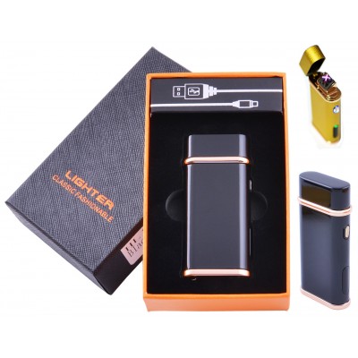 Электроимпульсная зажигалка в подарочной коробке Lighter №HL-104 Black