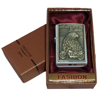 Зажигалка в подарочной коробке American Legend (острое пламя) D228