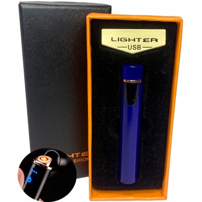 USB зажигалка в подарочной упаковке Lighter ⚡️ (Спираль накаливания) HL-4980-Blue