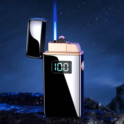 Зажигалка с двойной системой розжига (⚡электродуга и струйное голубое пламя 