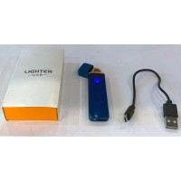 Сенсорная USB Зажигалка ⚡️ (спираль накаливания) LIGHTER HL-521 Blue satin