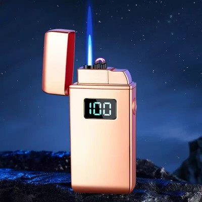 Зажигалка с двойной системой розжига (⚡электродуга и струйное голубое пламя 