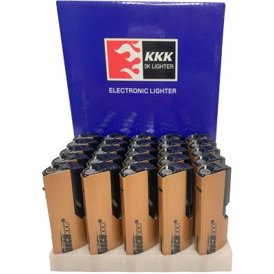 Зажигалки газовые KKK Lighter Gold металл (турбо пламя 