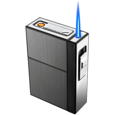 Портсигар на 20 сигарет с зажигалкой и электро прикуривателем⚡️(USB) HL-423