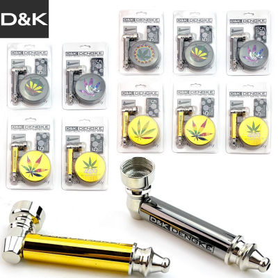 Металлическая трубка D&K Dengke с металлическим гриндером и 5 сетками DK7047B