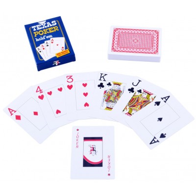 Карты пластиковые Texas Poker (54 шт) №408-30-1 Красный