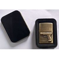 Зажигалка бензиновая в подарочной коробке Пистолет Walther P99 HL-332