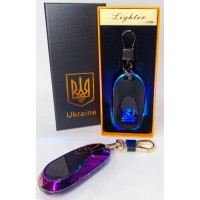 Электрическая зажигалка - брелок Украина (с USB-зарядкой и подсветкой⚡️) HL-473 Colorful