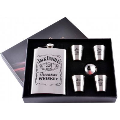 Подарочный набор 6в1 фляга, 4 рюмки, лейка Jack Daniels DJH-0116