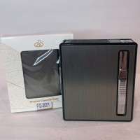 Металлический портсигар с турбо-зажигалкой Dinghao HL-536 Black