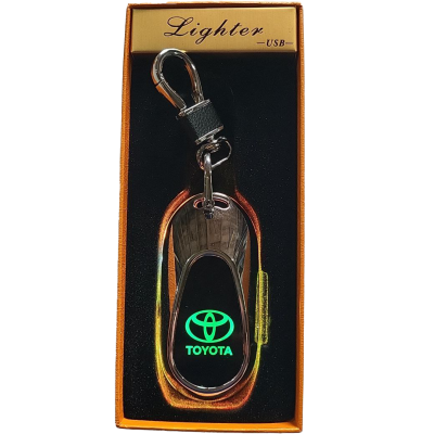 Электрическая зажигалка - брелок Авто (с USB-зарядкой и подсветкой⚡️) HL-467 Silver