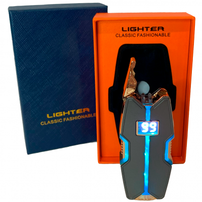 Электрическая USB-зажигалка с двойной дуговой плазмой и LED-подсветкой ⚡⚡ HL-654-4