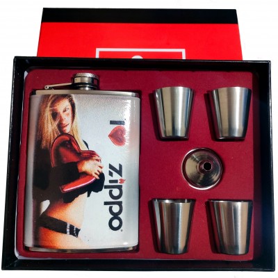 Подарочный набор I ❤️ Zippo с флягой и стопками D627