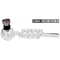 Стеклянная трубка-выпариватель с охлаждением D&K Oil-pipe (14см) «Спираль» HL-599