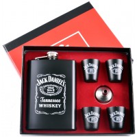 Подарочный набор 6в1 Jim Beam Фляга, 4 рюмки, лейка TZ-28