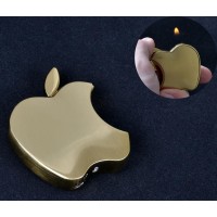 Зажигалка карманная Apple (обычное пламя) №3813 Gold