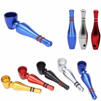 Металлическая курительная трубка (разборная) Кегли, 8 см HL-6799