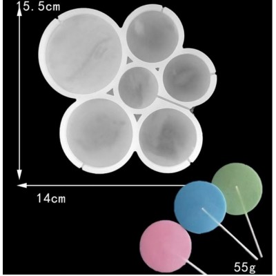 Форма силиконовая для леденцов Кружки из 6 шт