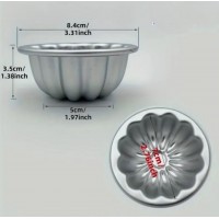 Форма алючиниевая для выпечки кексов Цветок порционная диаметром 8 см