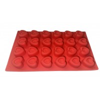 Форма силиконовая для выпечки Сердце из 24 Форма силиконовая для выпечки Сердце из 24