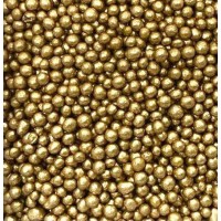 Посипка рисові кульки глазуровані зопоті D=7 мм 50g
