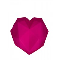 Форма силиконовая для выпечки Сердце граненое большое