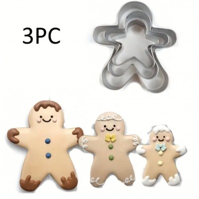Вырубка для печенья и пряников Человечек из 3-х шт. набор Вырубка для печенья и пряников Человечек из 3-х шт. набор