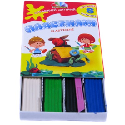 Пластилин Гамма 8 цветов Разноцветный Гамма (331009/200302)