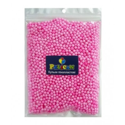 Пенопластовые шарики диаметр 4-6мм розовые, 250мл Розовый Pelican (886108)