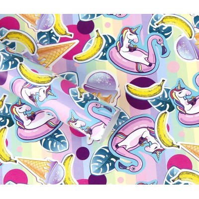 Бумага для упаковки подарков 10 листов  100 х 70см 50г Разноцветный Unison (PCZ10070-10-528)