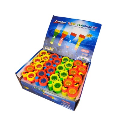 Фонарик ручной пластиковый 9,1см 4 цвета Разноцветный Unison (827)