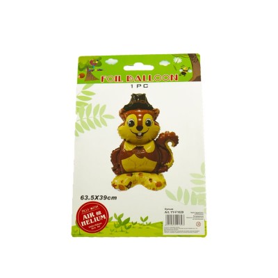 Шарик фольгированный 3D фигурный Белочка 63,5 х 39см Коричневый Без бренда (YY-F1029)