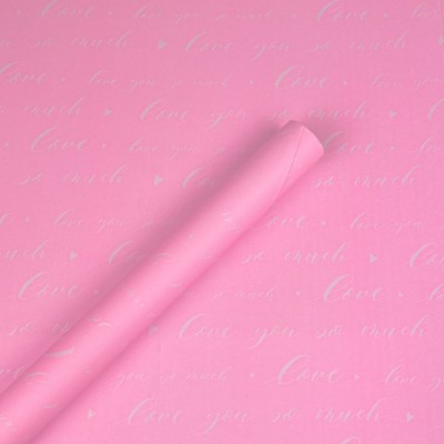 Бумага упаковочная крафт-двосторонний 0,7 х 7м Розовый Unison (Пт 501.12)