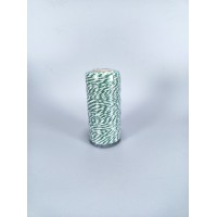 Бечевка декоративная 2мм х 100м 80г бело-зеленая Зеленый Unison (D02901 -green white)