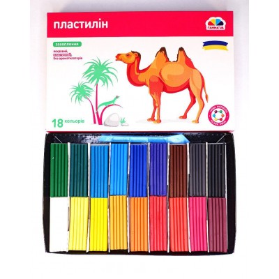 Пластилин Гамма 18 цветов Разноцветный Гамма (200315)