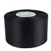 Атласная лента 4см (±5мм) x 33м Черный Marill (LA4033-39)