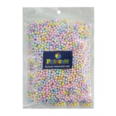 Пенопластовые шарики диаметр 4-6мм макарун ассорти, 250мл Разноцветный Pelican (886104)