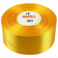 Атласная лента 4см (±5мм) x 33м Оранжевый Unison (LA4033-17)