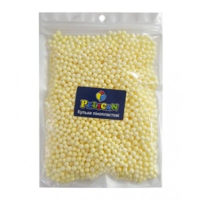 Пенопластовые шарики диаметр 4-6мм макарун желтый, 250мл Желтый Pelican (886125)