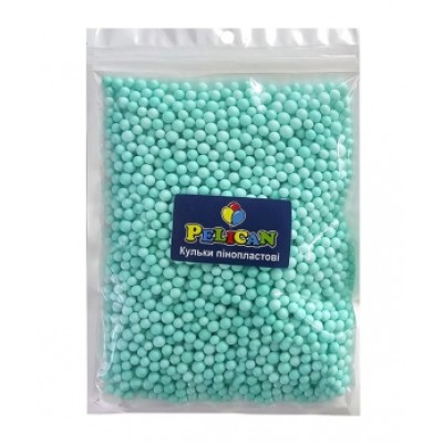 Пенопластовые шарики диаметр 4-6мм тиффани, 250мл Зеленый Pelican (886126)
