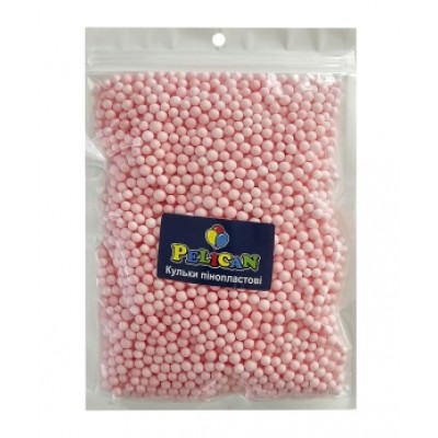 Пенопластовые шарики диаметр 4-6мм макарун розовый, 250мл Розовый Pelican (886103)