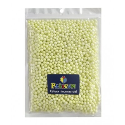 Пенопластовые шарики диаметр 4-6мм  макарун лимон, 250мл Желтый Pelican (886109)